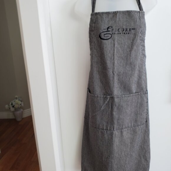 Epicure Striped Bib Apron w Pockets fits M-XL - Picture 3 of 11